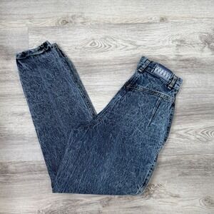 Sunset Blues Vintage Acid Wash Jeans High Waist Tapered Leg 80s Mom Jeans Size 3